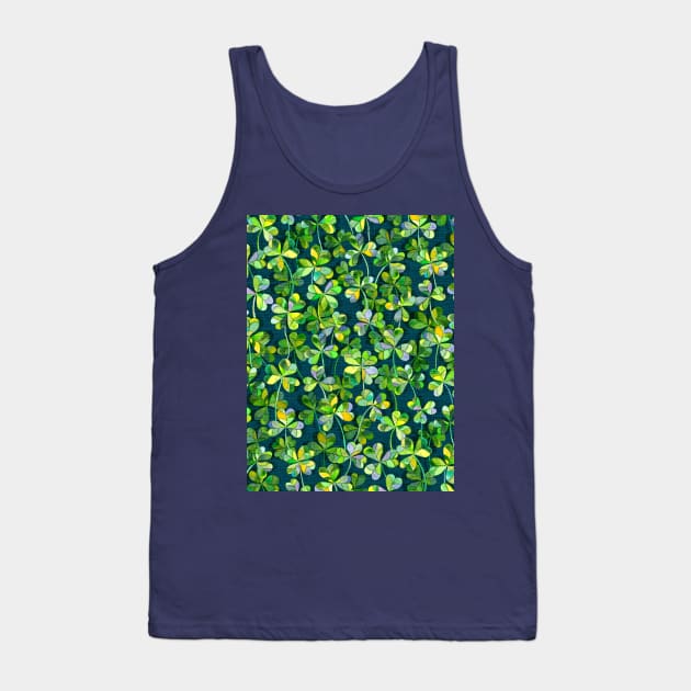 Lucky Clovers in Emerald Green Tank Top by micklyn